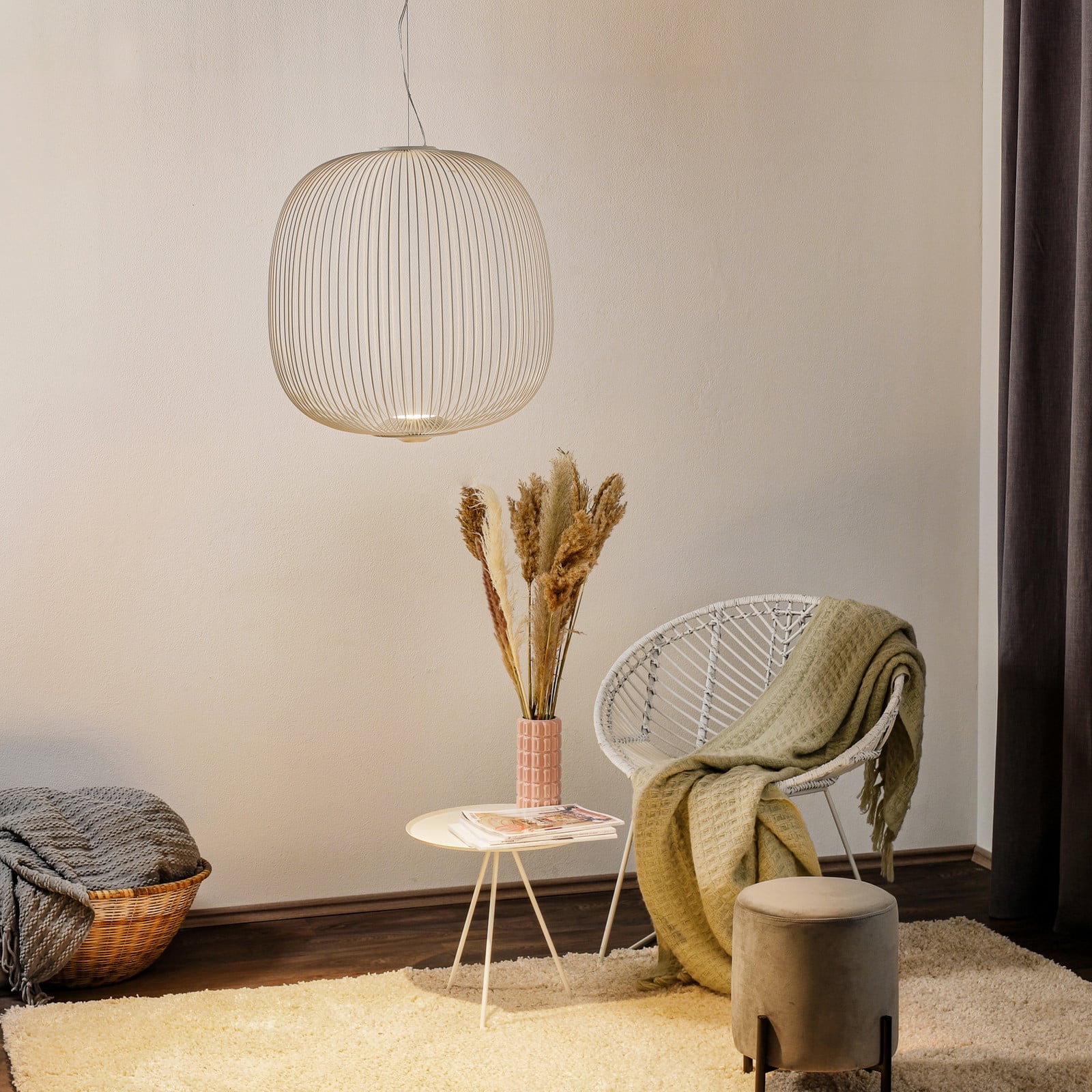 Foscarini Spokes 2 LED visilica bijela s mogućnošću prigušivanja