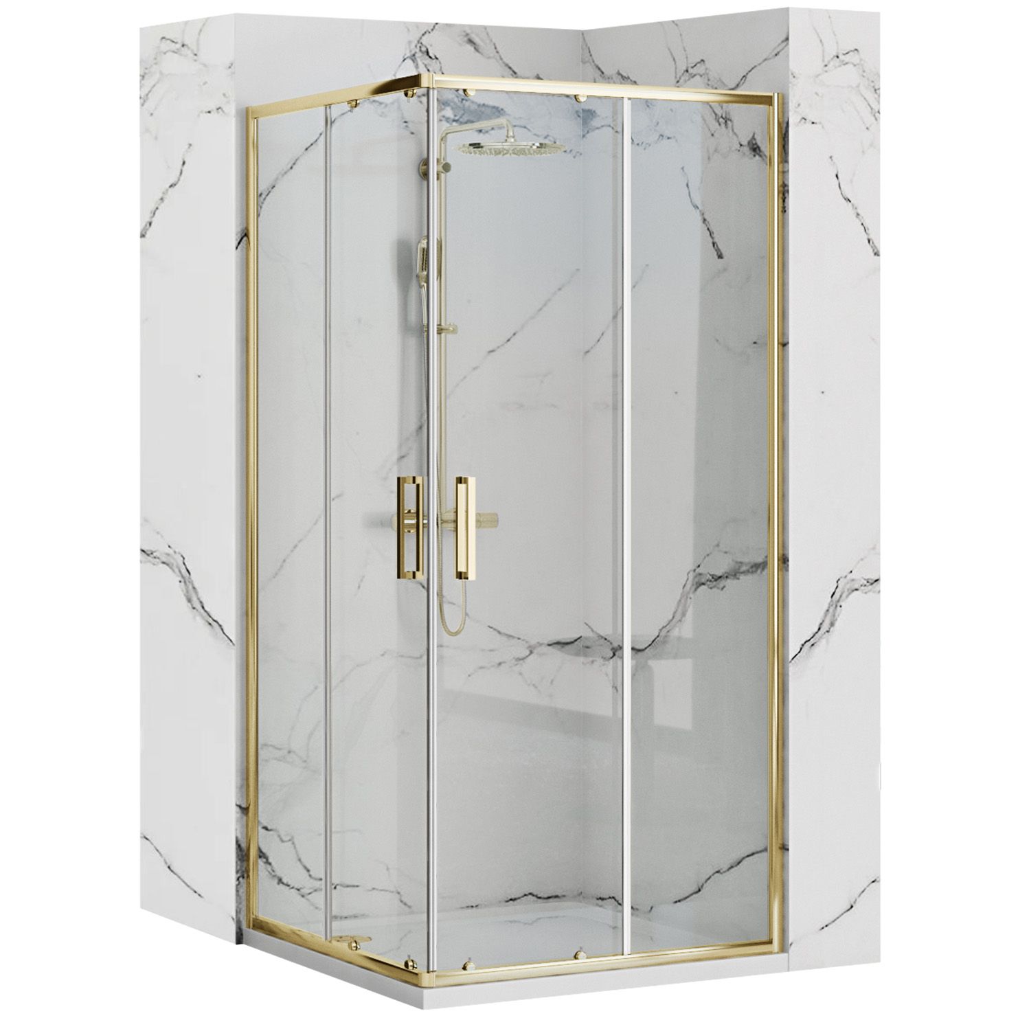 Tuš kabina Rea Punto 80x80 Gold