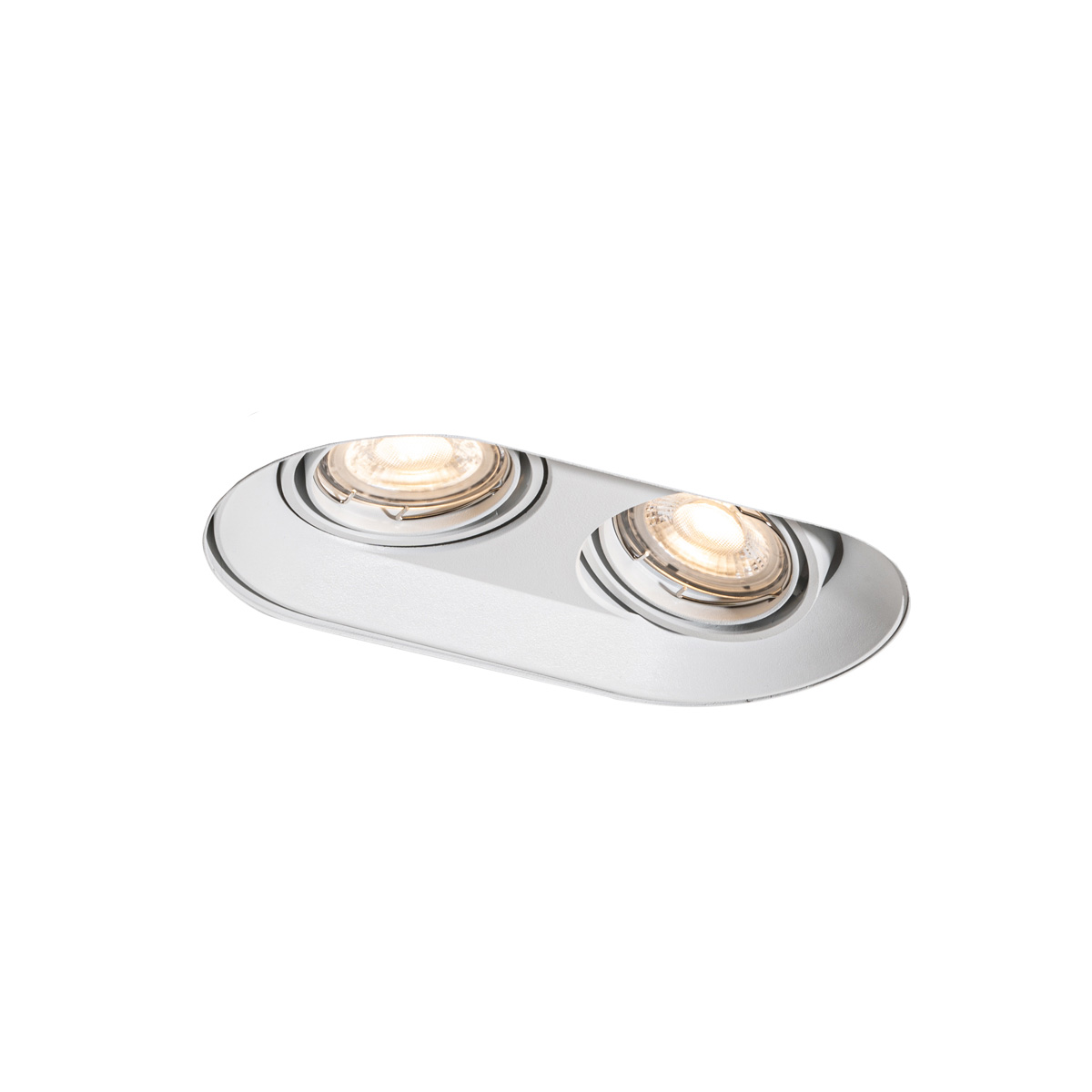 Okruglo ugradno svjetlo bijelo GU10 50 mm 2-svjetla - Hubs