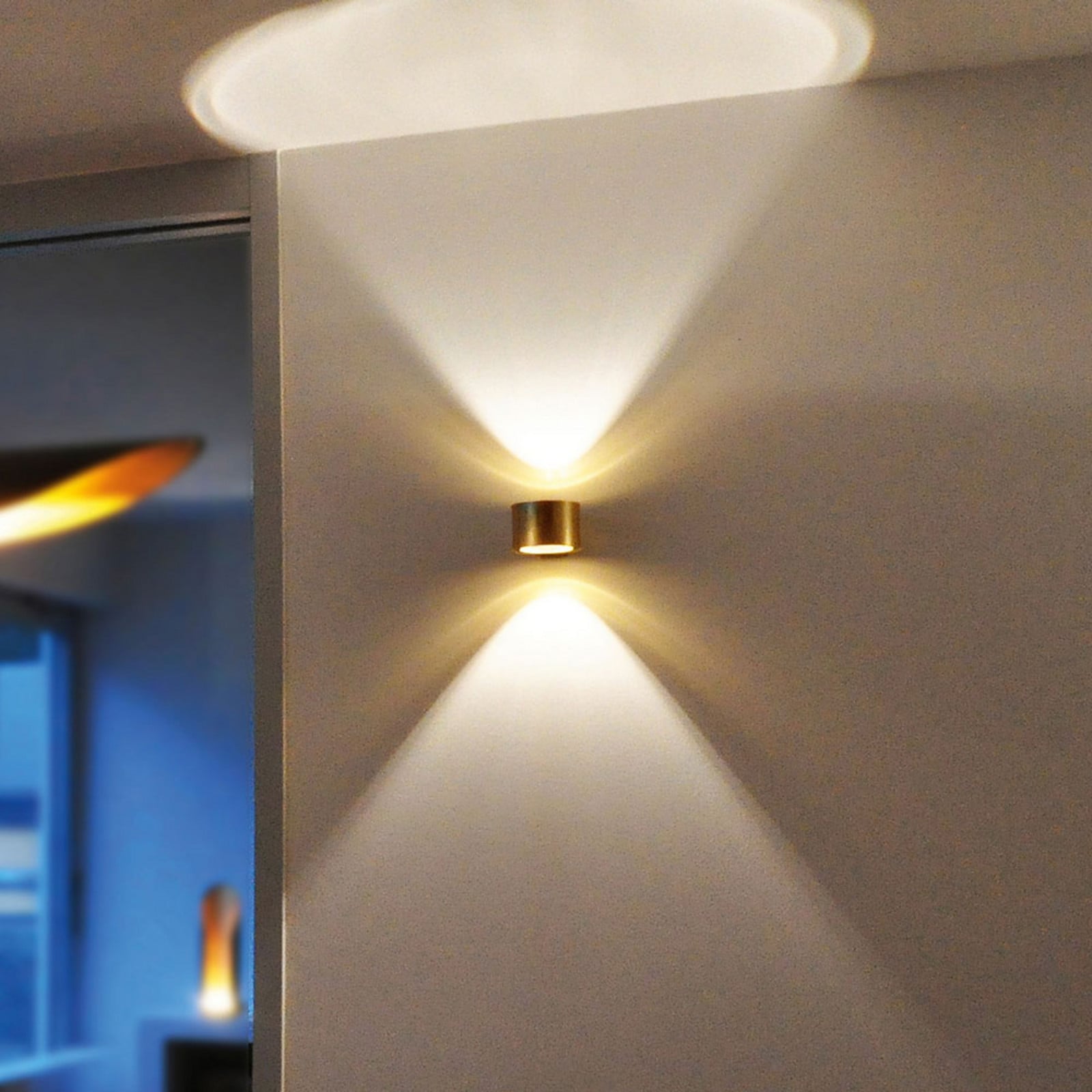 BANKAMP Impulse LED zidna svjetiljka gore/dolje zlatna