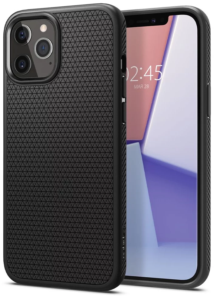 Maska SPIGEN LIQUID AIR IPHONE 12/12 PRO MATTE BLACK (ACS01701)