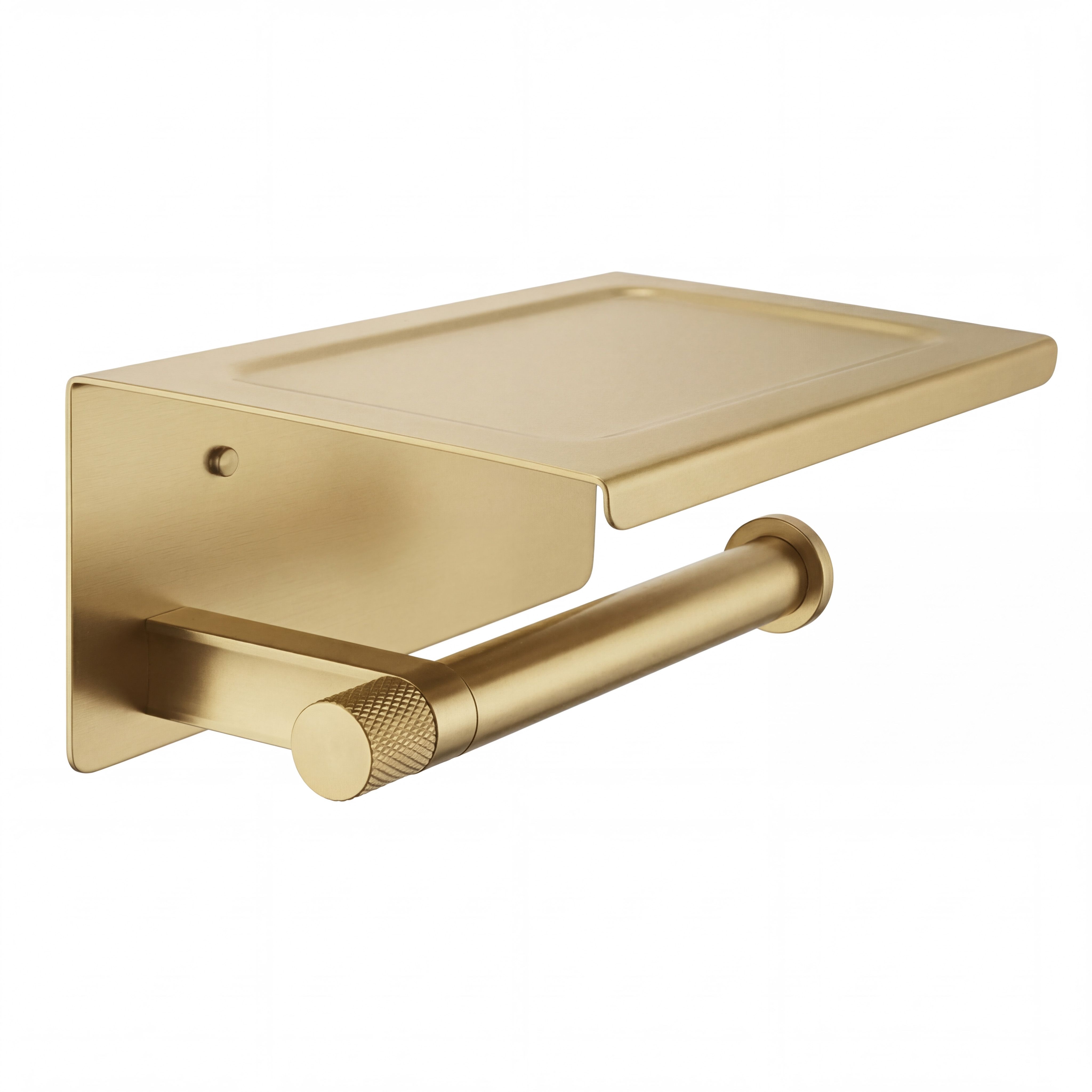 Držač toaletnog papira s policom 39105A ORI Brush Gold
