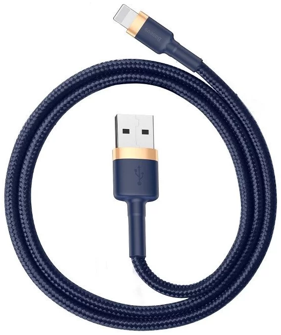 Kabel Baseus Cafule Lightning cable 1.5A 2m (Gold+Dark blue) (6953156290761)