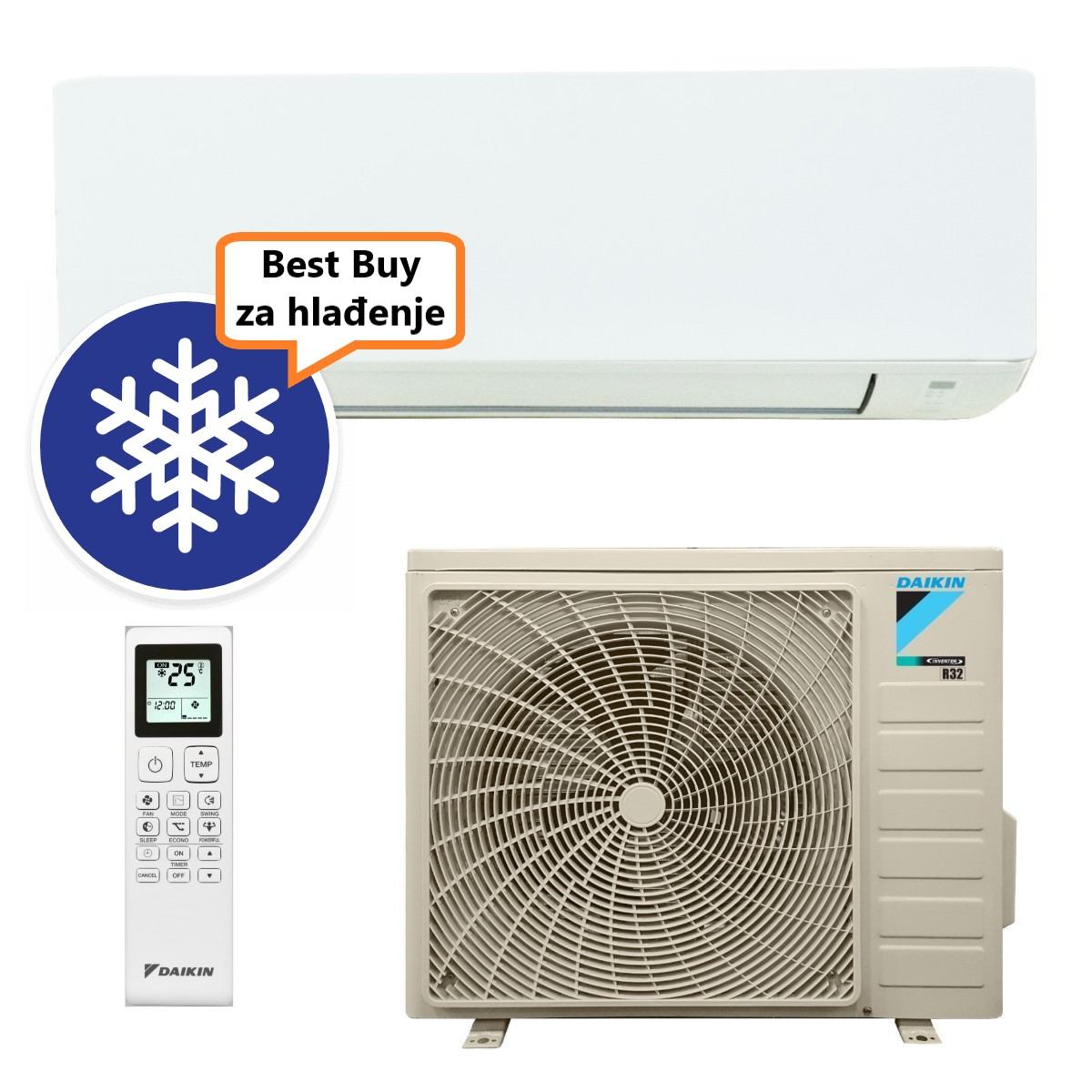 Daikin Klima Uređaj 2Kw Ftxc20E/Rxc20E R-32