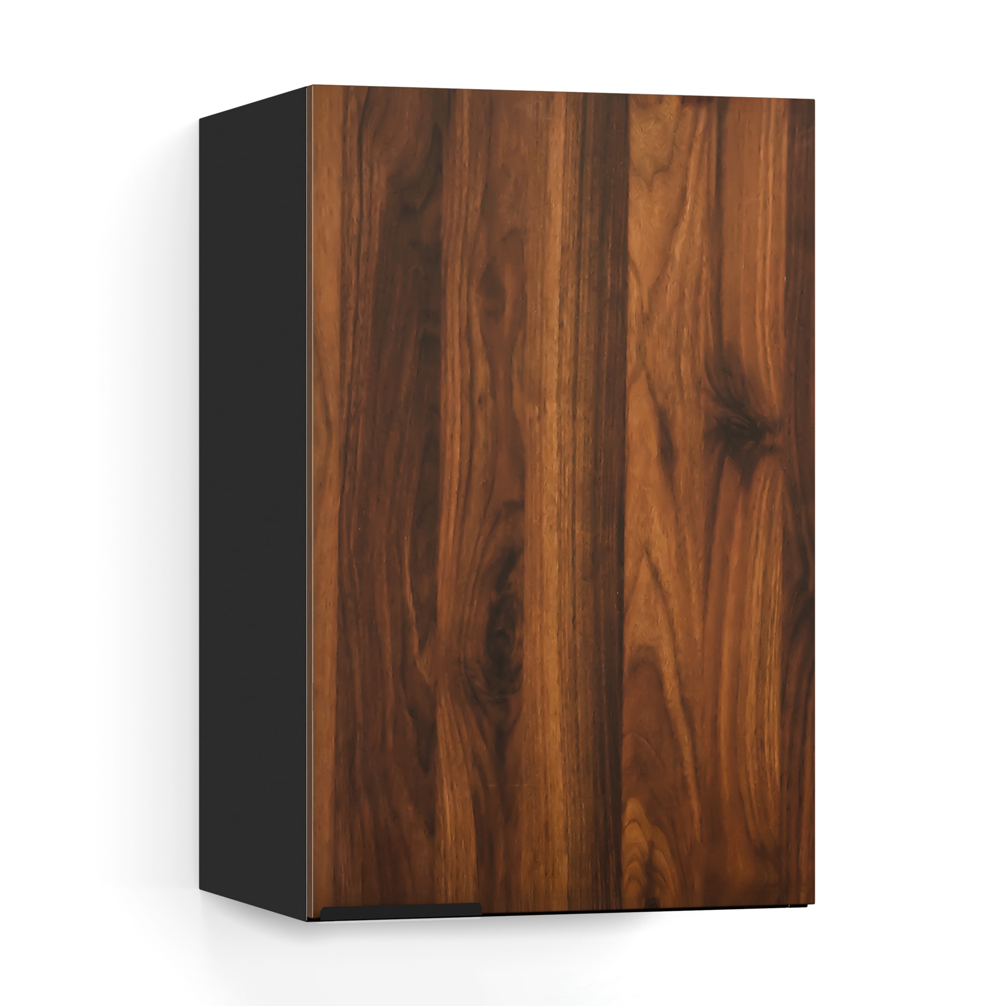 Blumfeldt WoodVista vysoká skrinka, Soft-Close, hliníkové rukoväte, udržateľné materiály