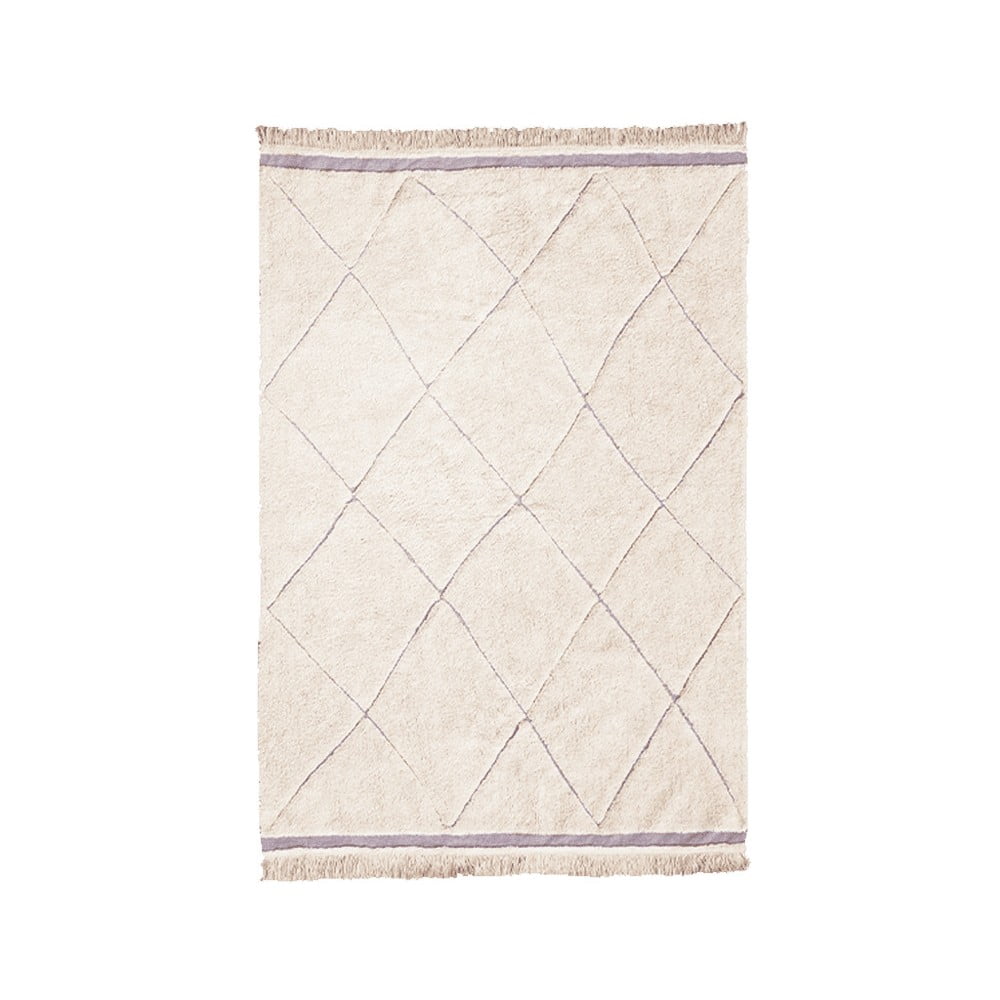 Krem periv/ručno rađen pamučan tepih 90x130 cm Bereber – Lorena Canals