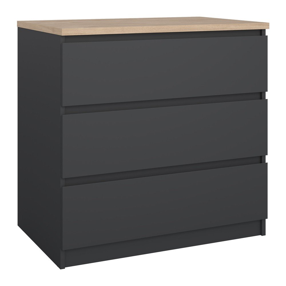Tamno siva komoda 77x76x50 cm Naia – Tvilum