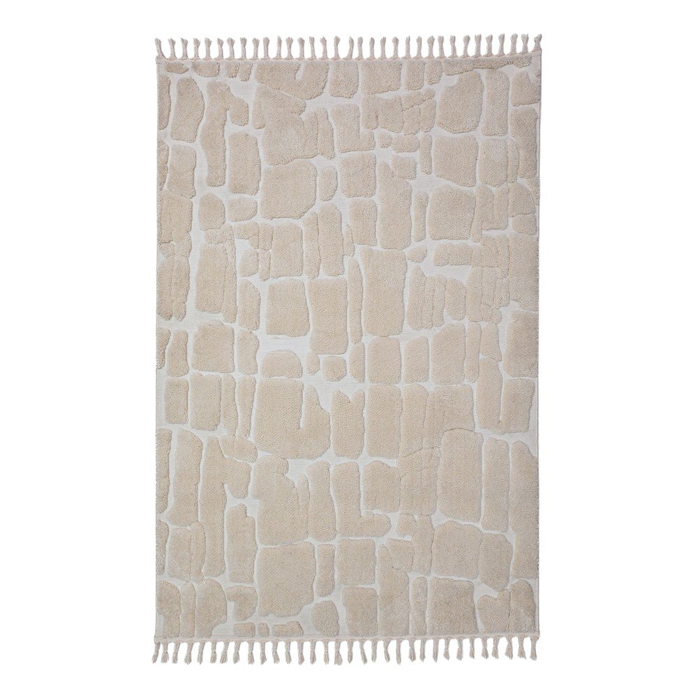 Krem tepih 133x190 cm Esra Cobbled – Flair Rugs