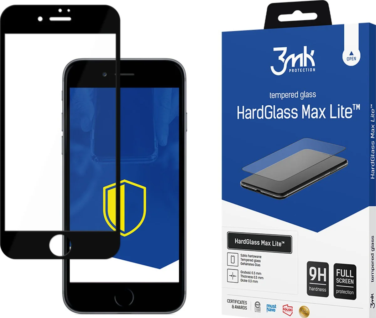 Zaštitno staklo 3MK Apple iPhone 7/8 Plus Black - 3mk HardGlass Max Lite