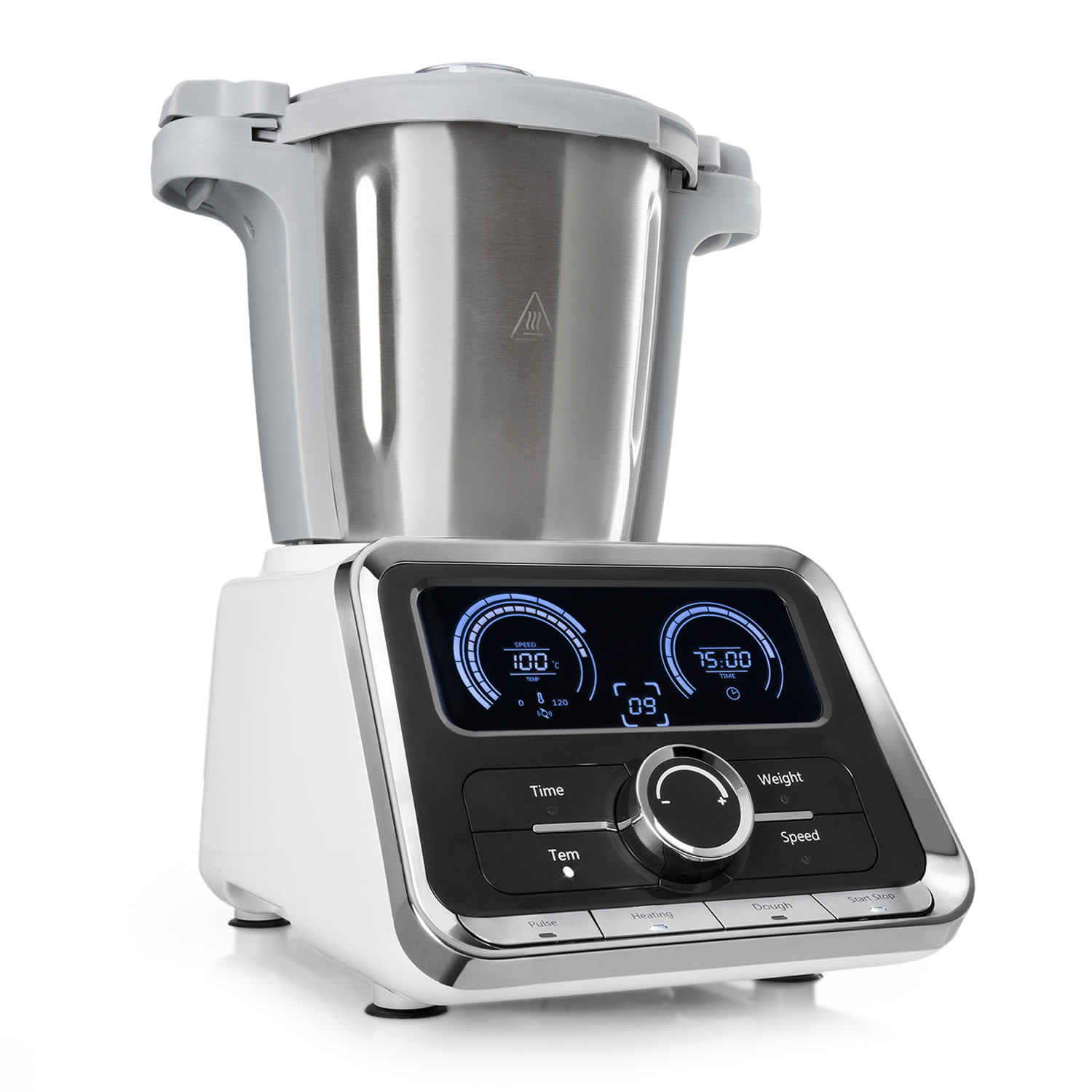 Klarstein GrandPrix kuhinjski aparat, 500W / 1000W, posuda za miješanje 2,5l od nehrđajućeg čelika, bijela boja