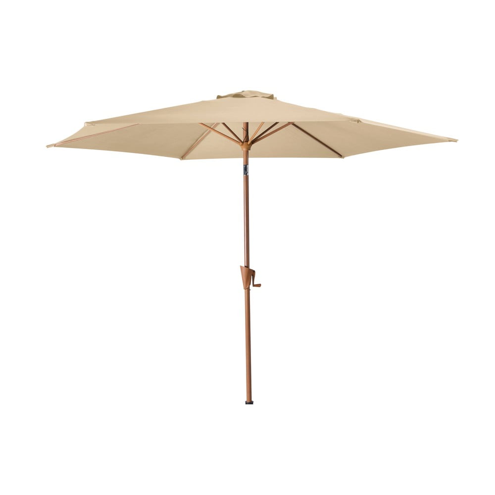Bež suncobran ø 300 cm Wood – Rojaplast