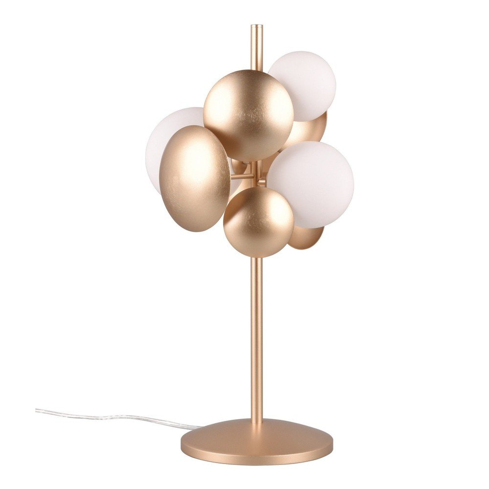 Bijela/u zlatnoj boji stolna lampa sa staklenim sjenilom (visina 50 cm) Bubble – Trio Select