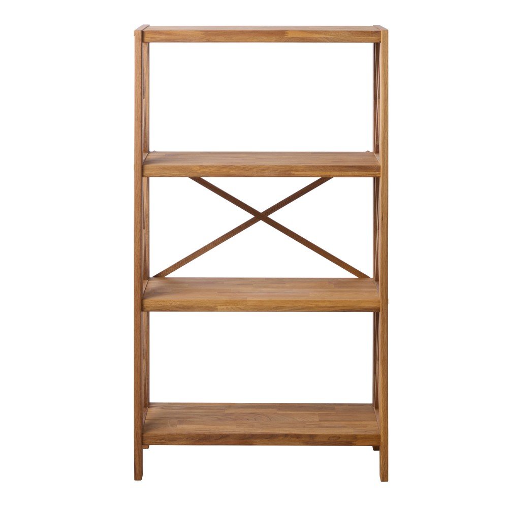 Regal od punog hrasta u prirodnoj boji 70x124 cm X-Shelf – Unique Furniture