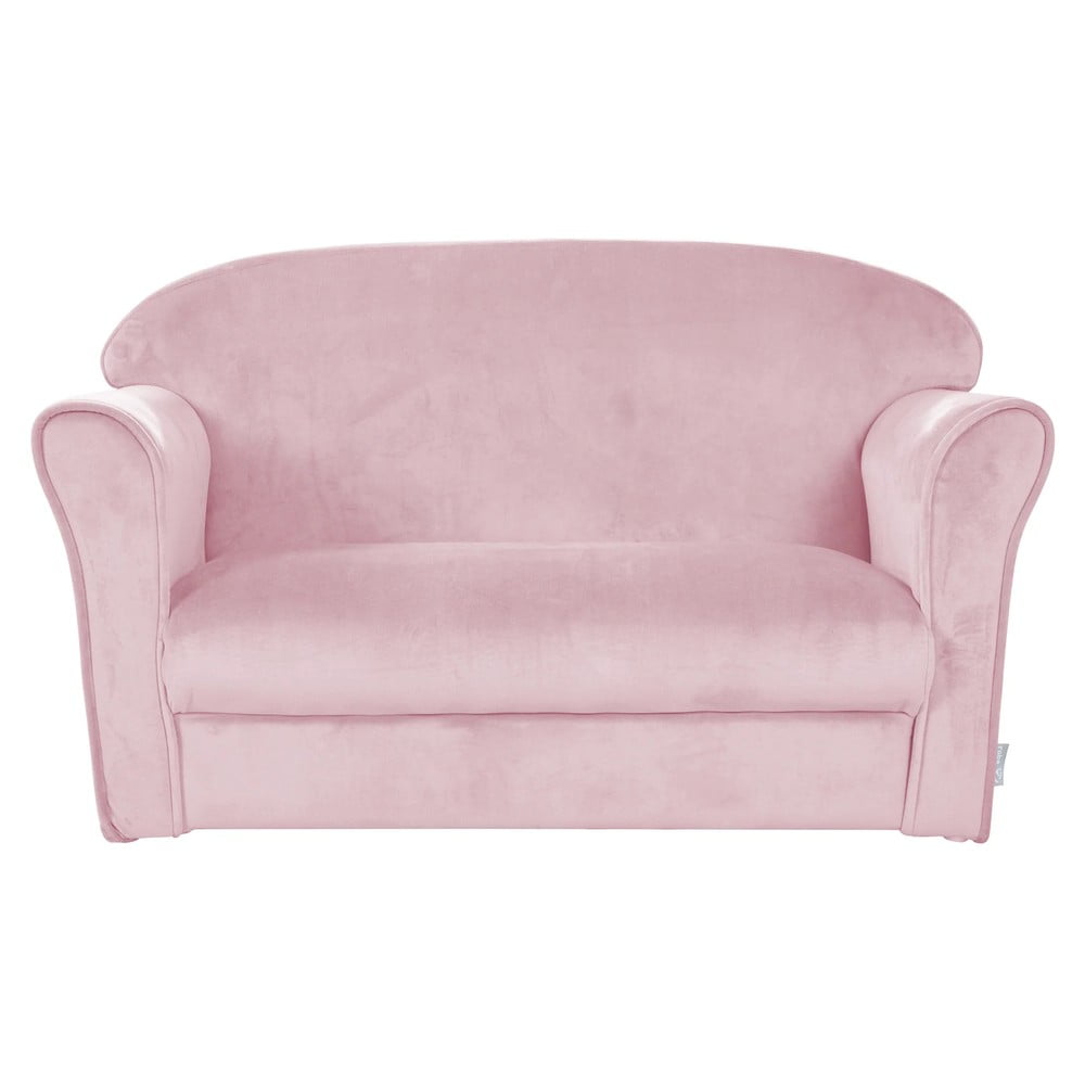 Svijetlo ružičasti baršunast dječji kauč 78 cm Lil Sofa – Roba