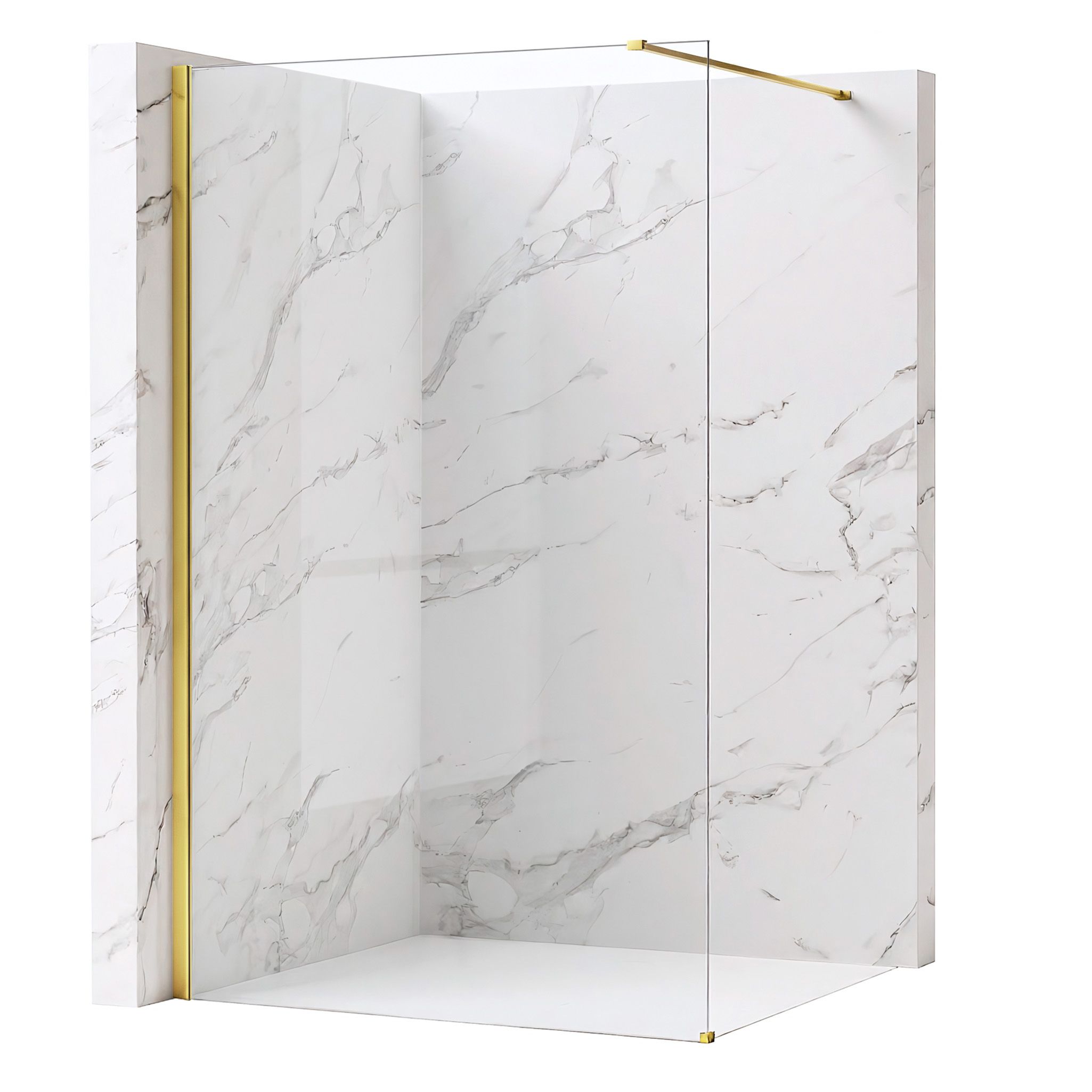 Tuš zaslon Rea Flexi Transparent / Gold 70