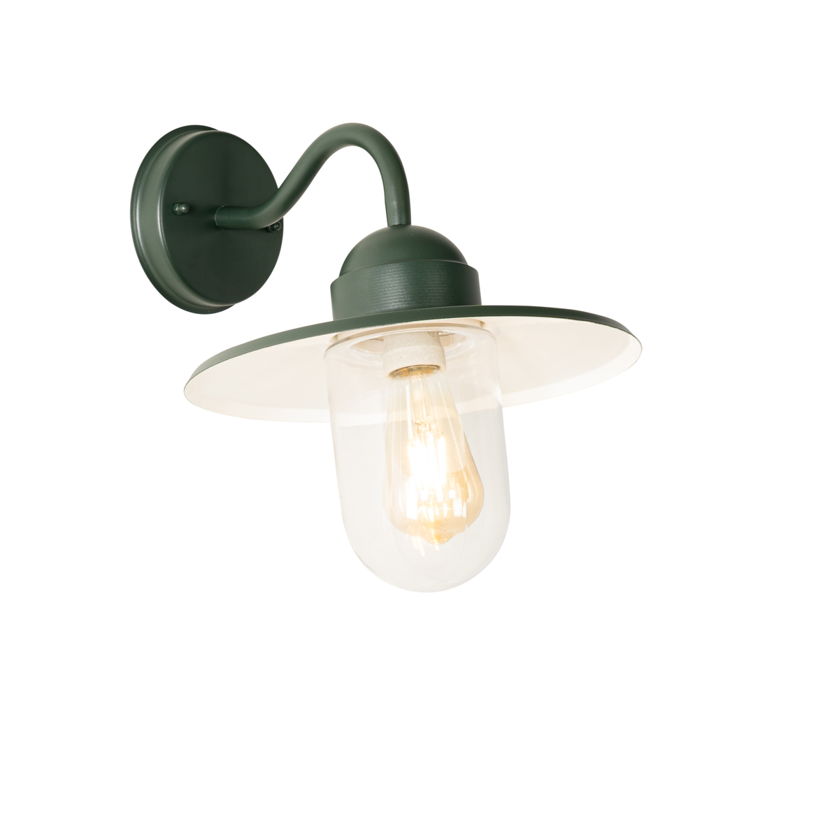 Moderna vanjska zidna lampa tamno zelena IP44 - Kansas