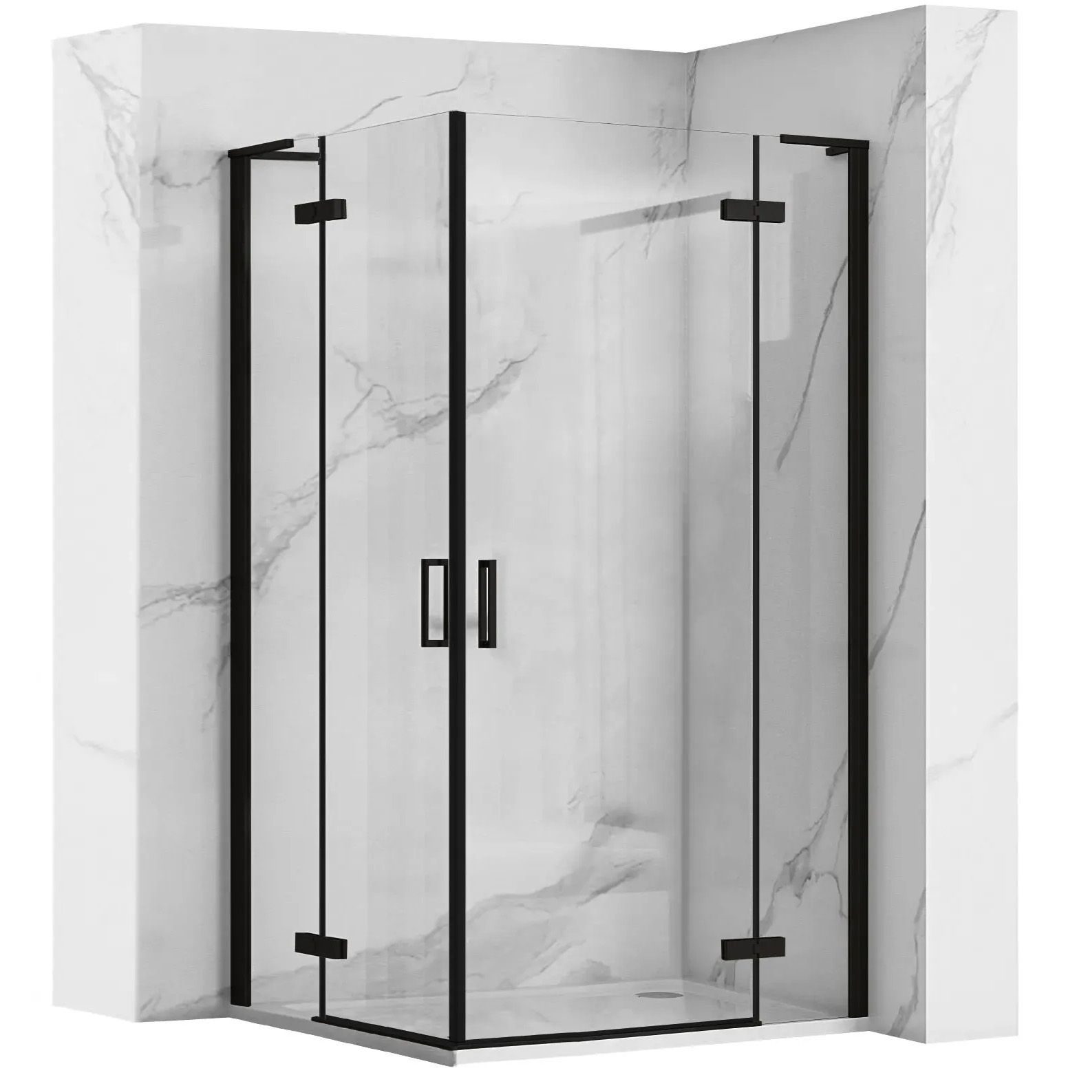 Tuš kabina REA Hugo Double Black 90x100