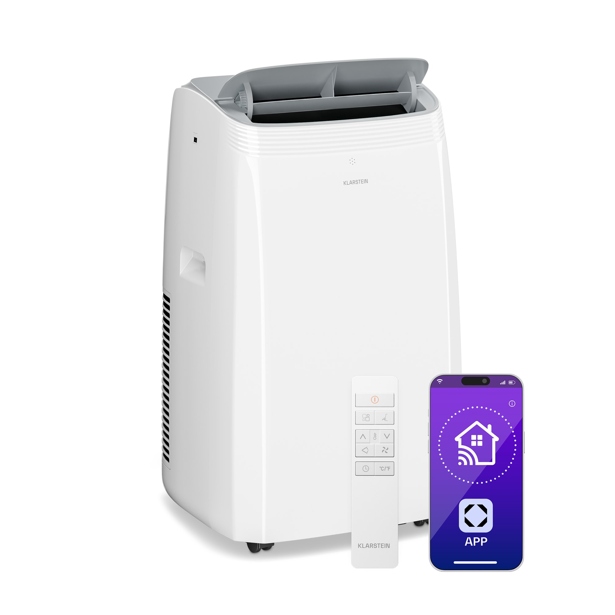Klarstein Grandbreeze mobilni klima uređaj | 12000 BTU | 42 cm | 56 m² | Energetski razred A+