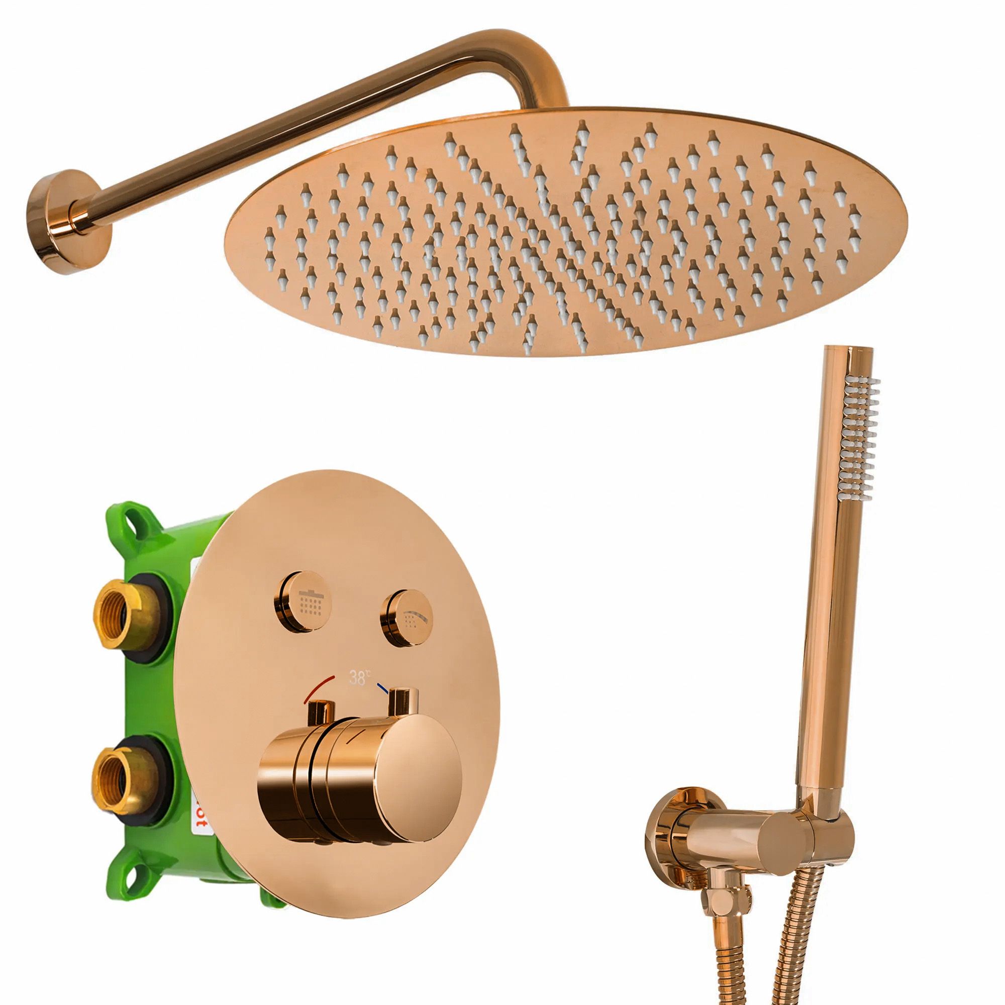 PODŽBUKNI TUŠ SET REA LUNGO MILER ROSE GOLD + BOX