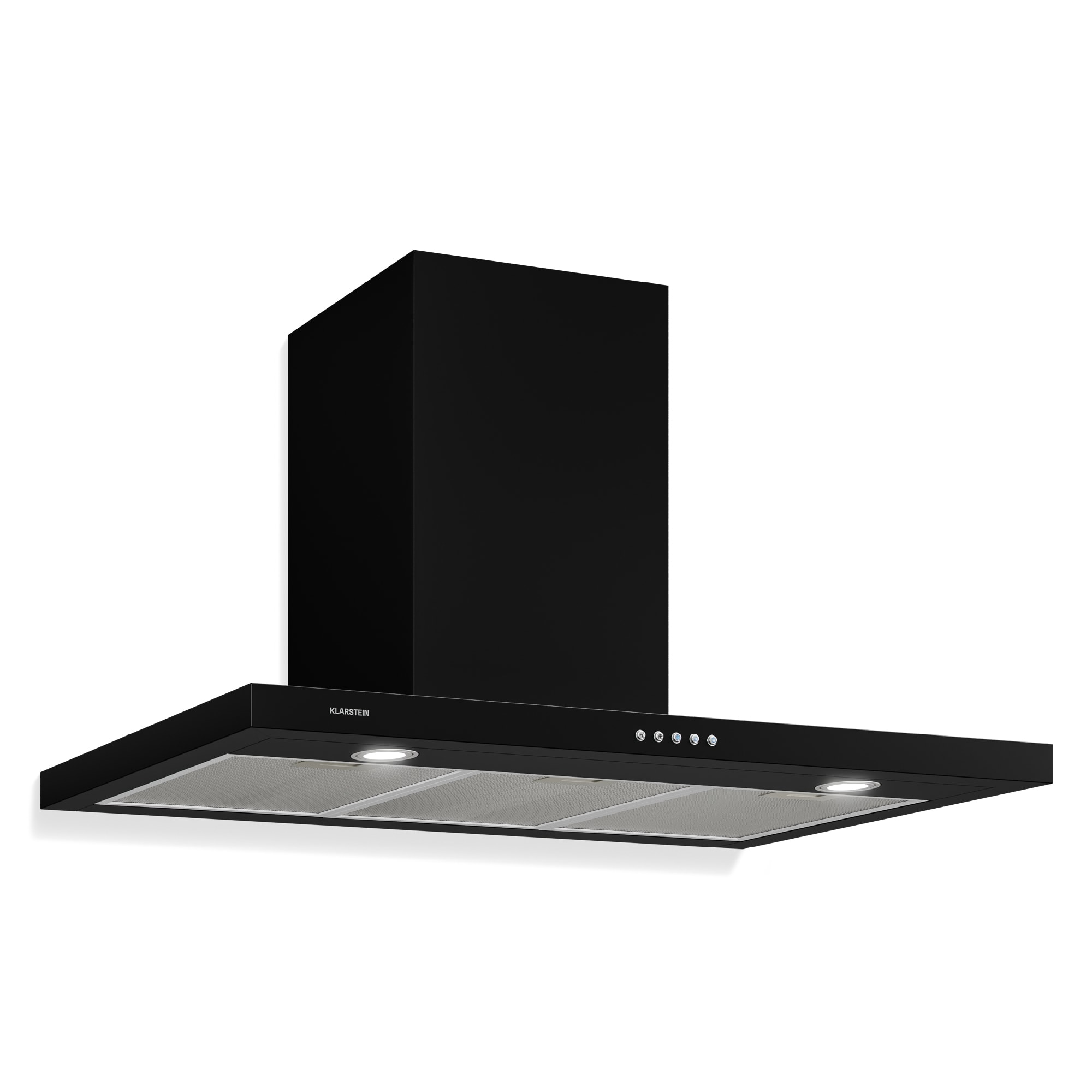 Klarstein Limelight, napa, 90 cm, zidna napa, 600 m³ / h, crna