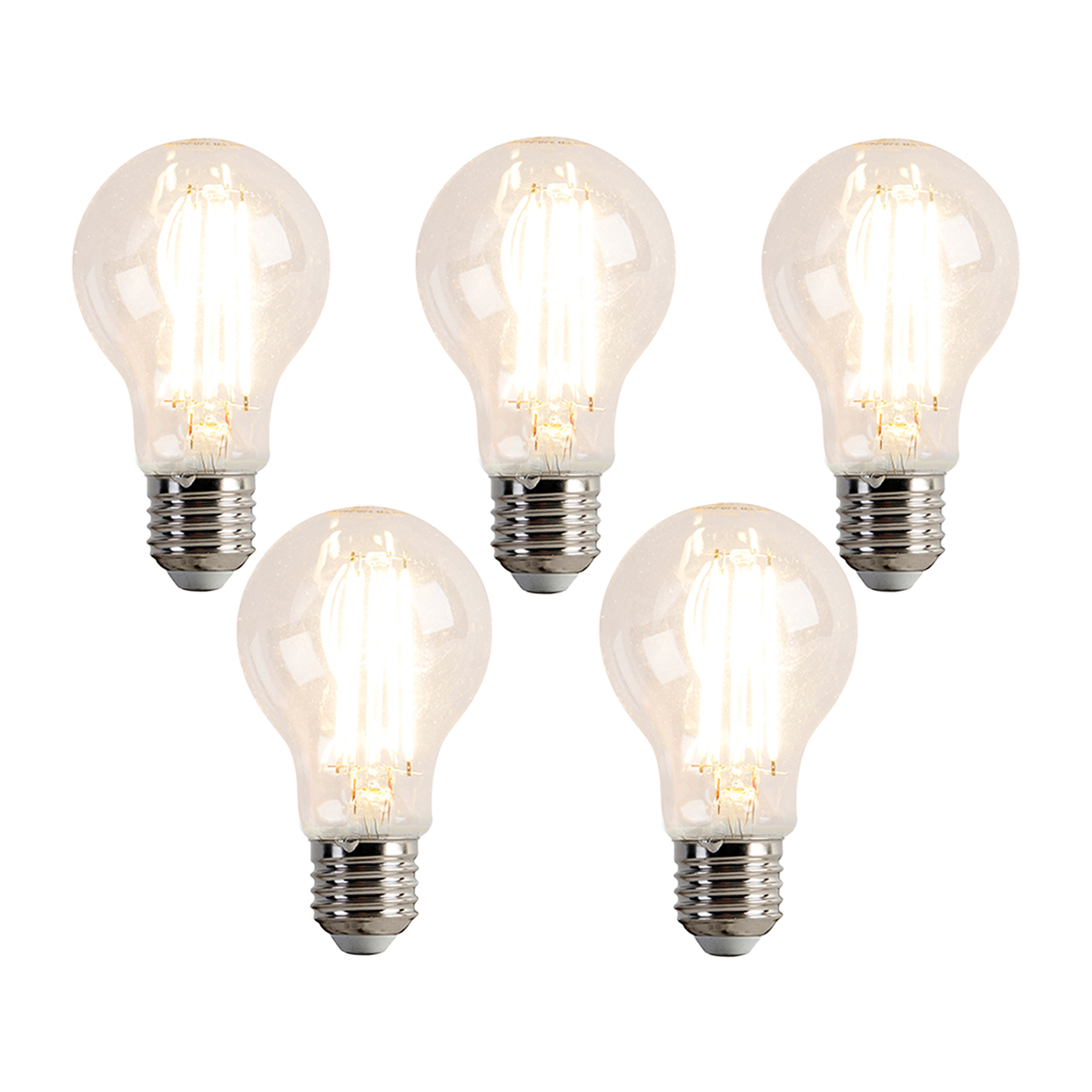 Set od 5 E27 prigušivih LED žarulja A60 7,6W 780 lm 2700K