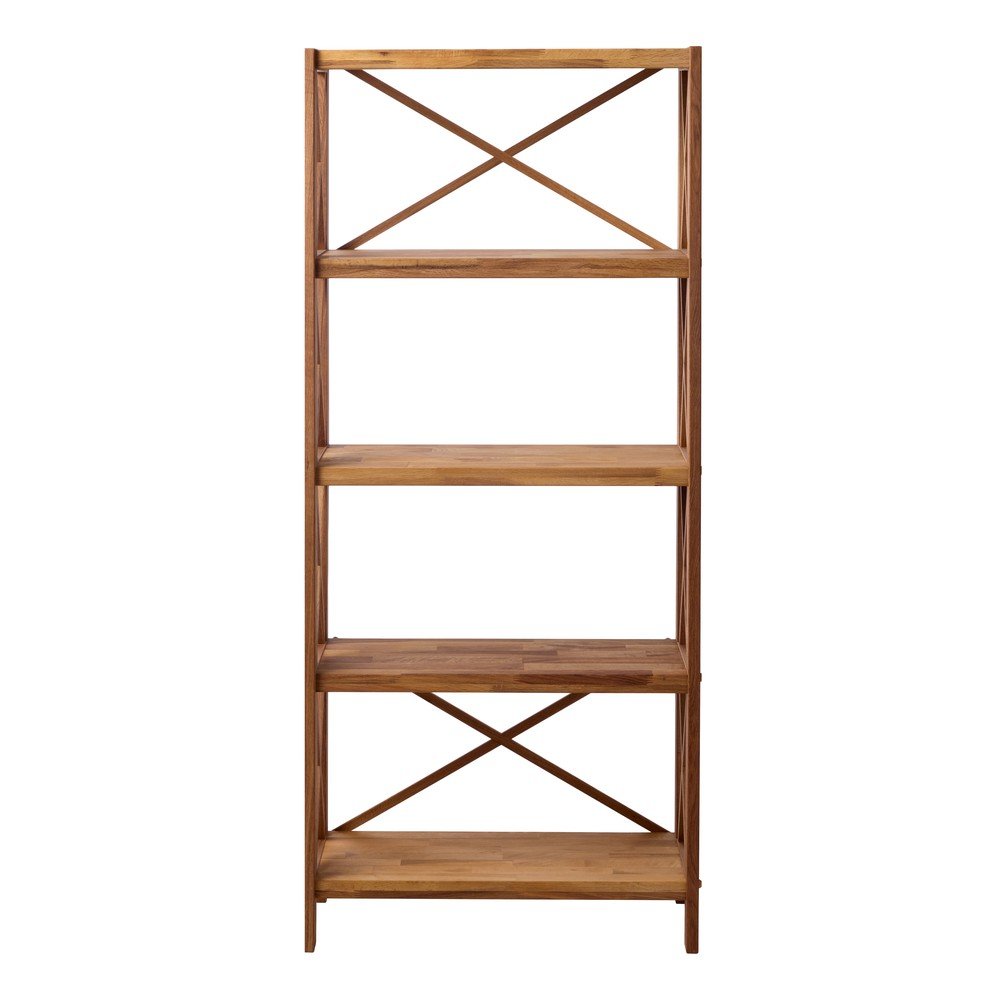 Regal od punog hrasta u prirodnoj boji 70x161 cm X-Shelf – Unique Furniture