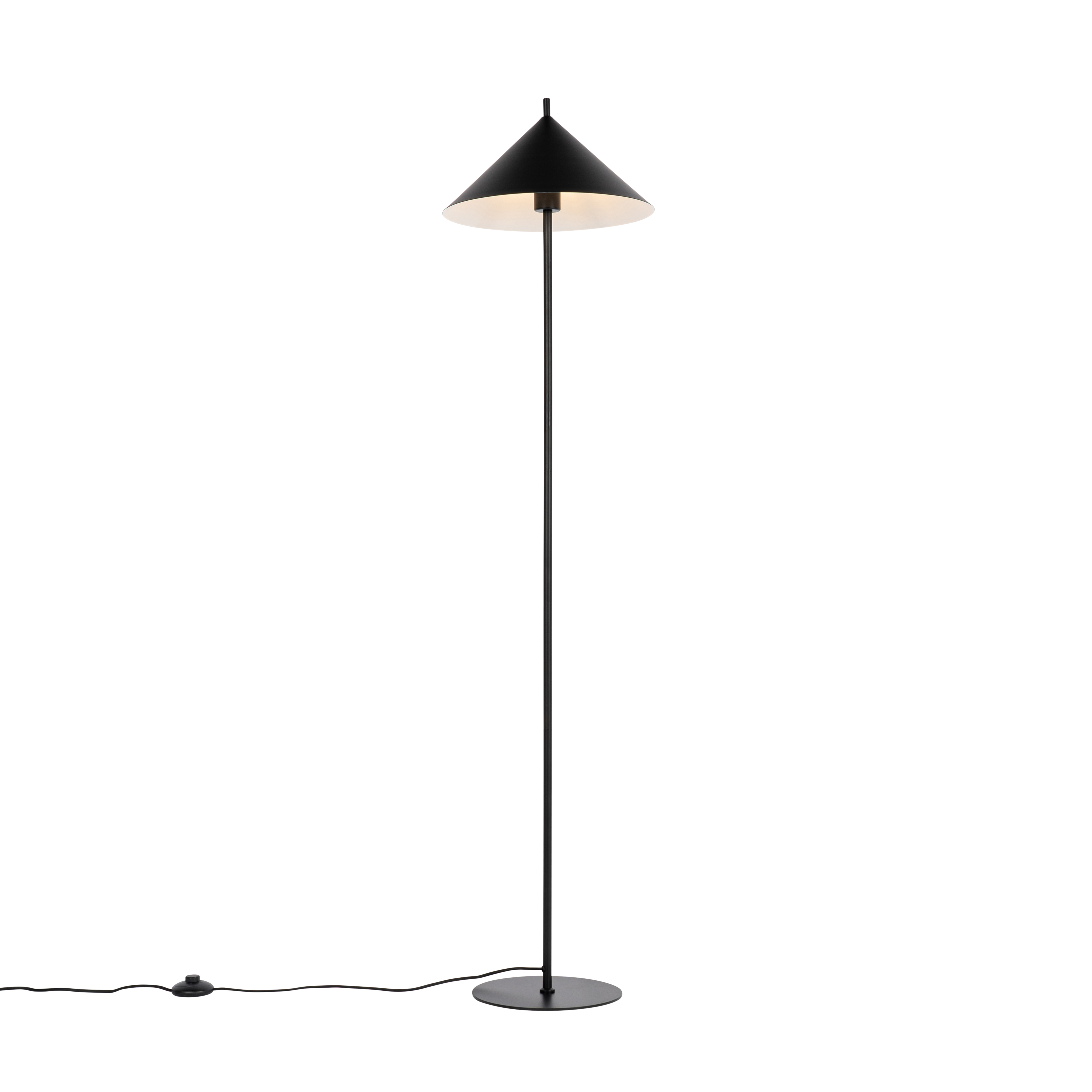 Dizajnerska podna lampa crna - Triangolo