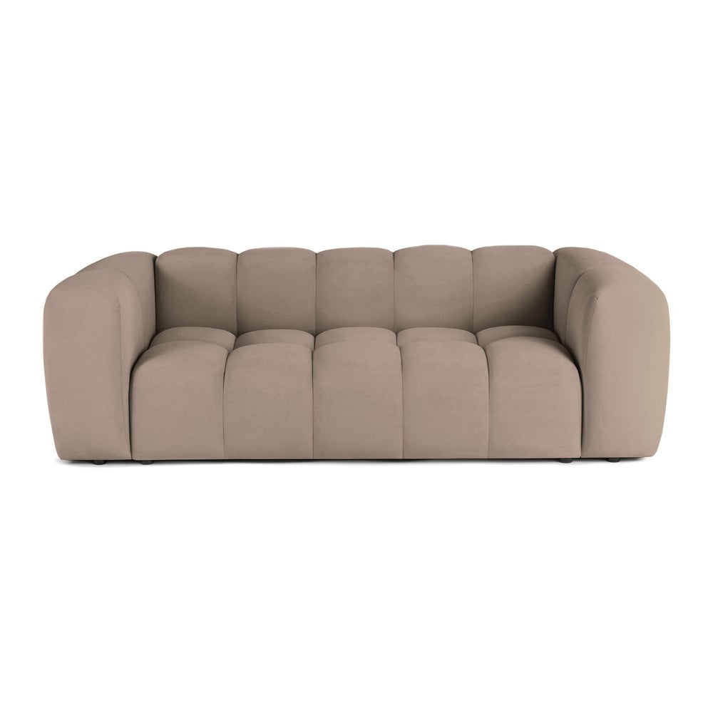 Smeđe-siva baršunasta sofa 225 cm Cube – Bonami Selection