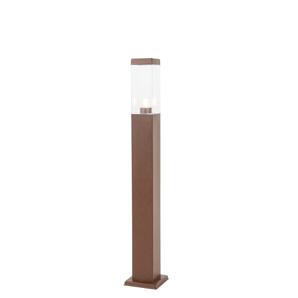 Moderna vanjska lampa za stup smeđe-hrđave boje 80 cm - Malios