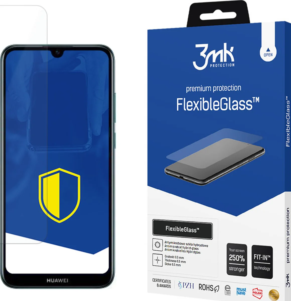 Zaštitno staklo 3MK FlexibleGlass Huawei Y6 2019 Hybrid Glass
