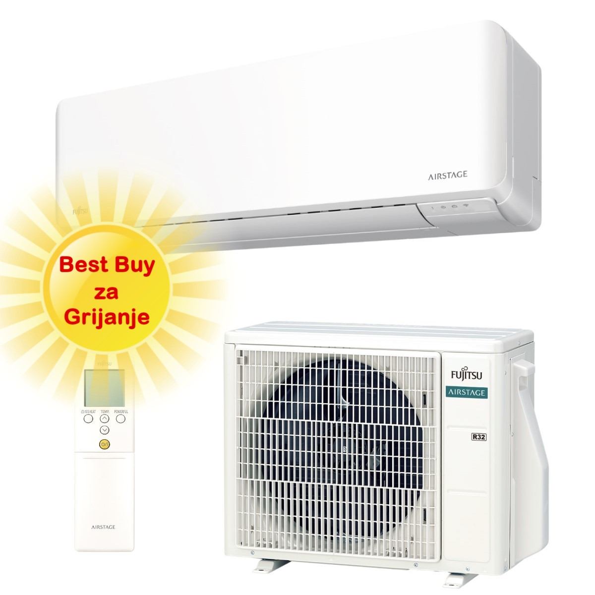 Fujitsu Klima Uređaj 2,5Kw Aseh09Kmcg/Aoeh09Kmcg