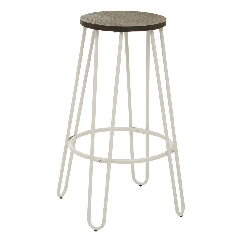 Bijela/u prirodnoj boji barska stolica od čvrstog brijesta (visine sjedala 75 cm) District – Premier Housewares