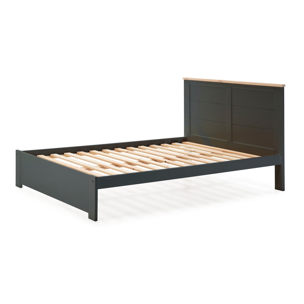Antracitno sivi bračni krevet 140x190 cm Akira – Marckeric