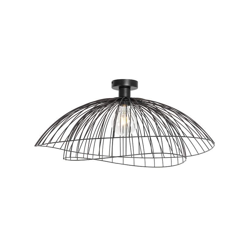 Dizajnerska stropna svjetiljka crna 66 cm - Pua