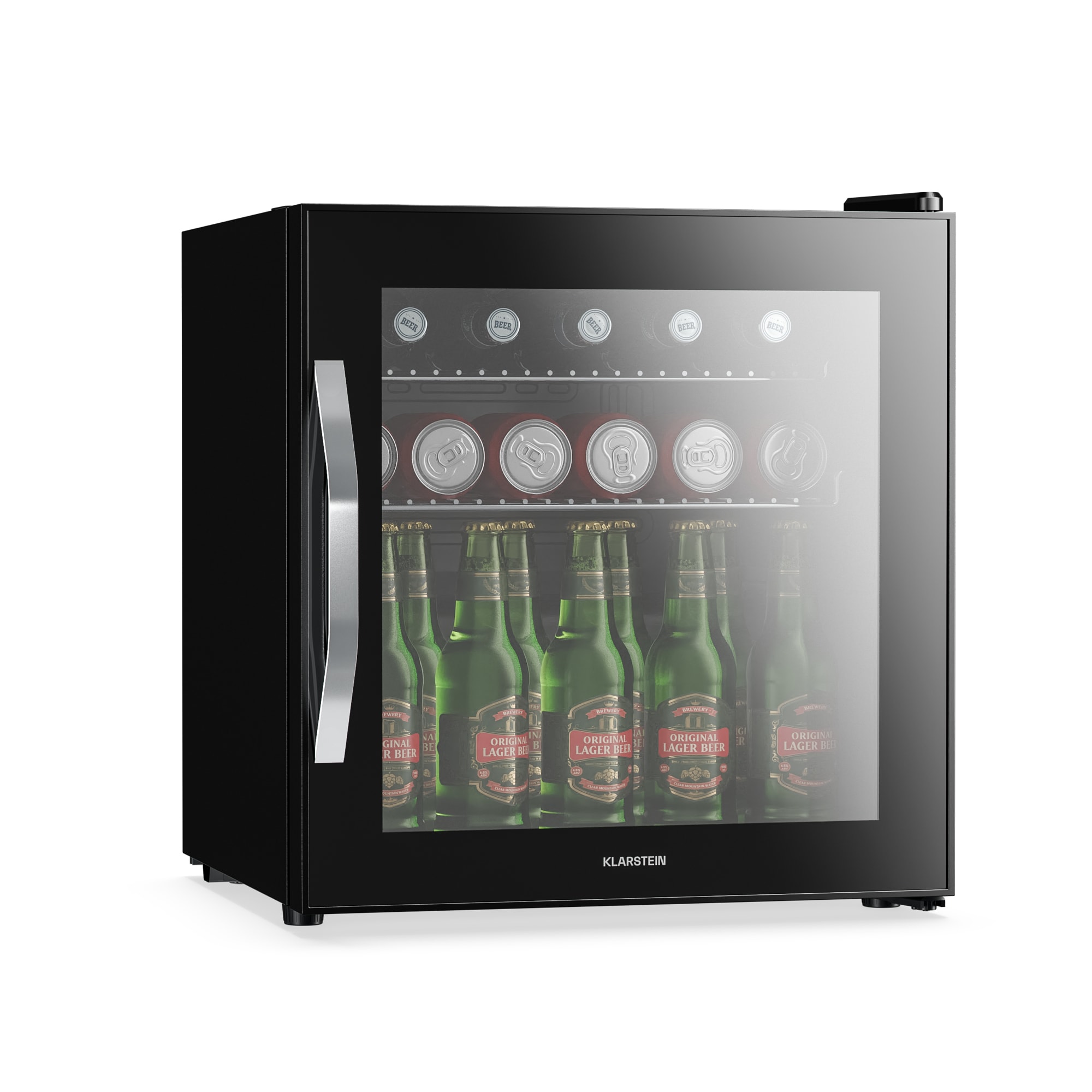 Klarstein Hladnjak za pića Beersafe s vratima od zrcalnog stakla | 44 x 48 cm | Unutarnje LED osvjetljenje