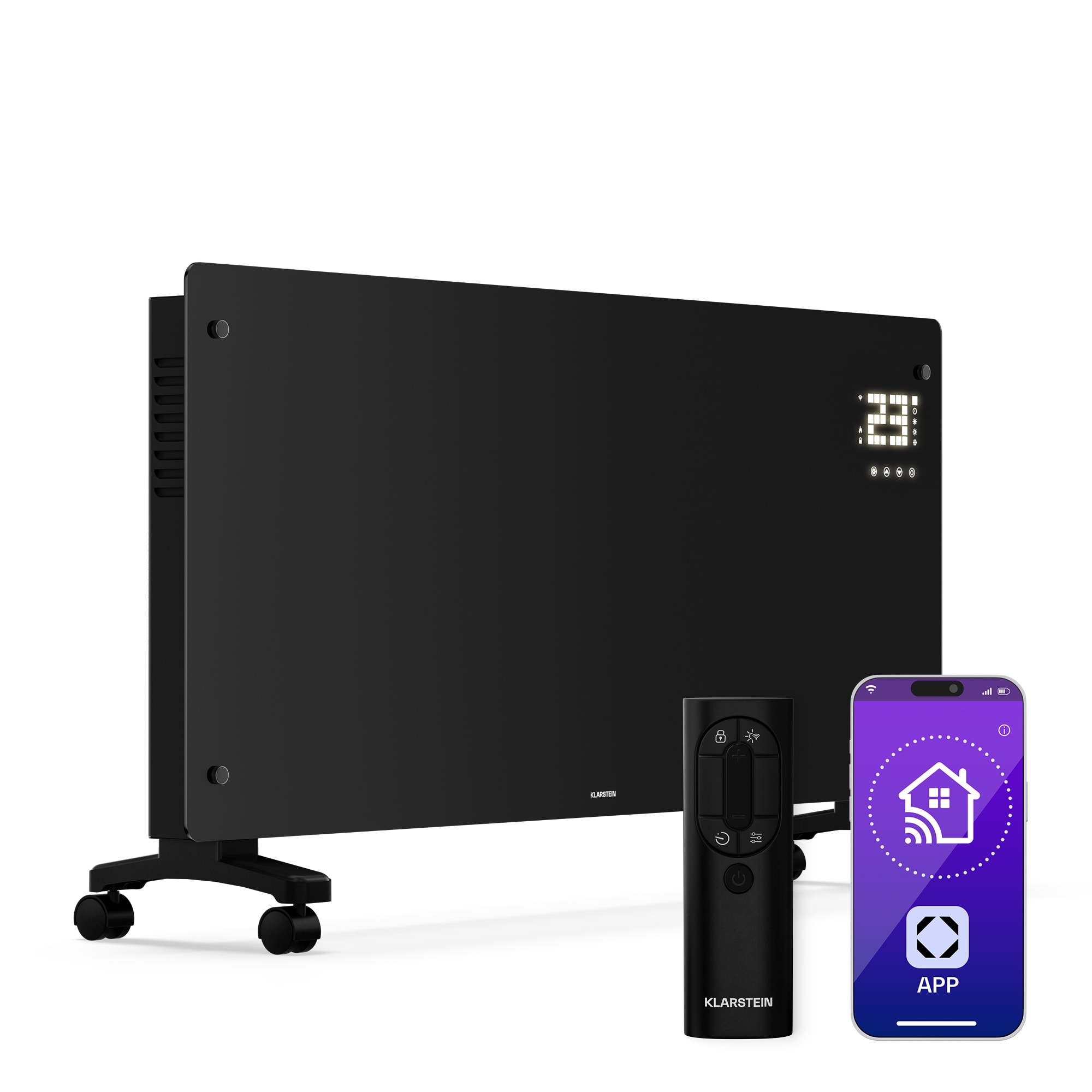 Klarstein Bornholm konvektor | 3000 W | za prostor do 30 m² | Snažan i elegantan | 105 cm x 51 cm