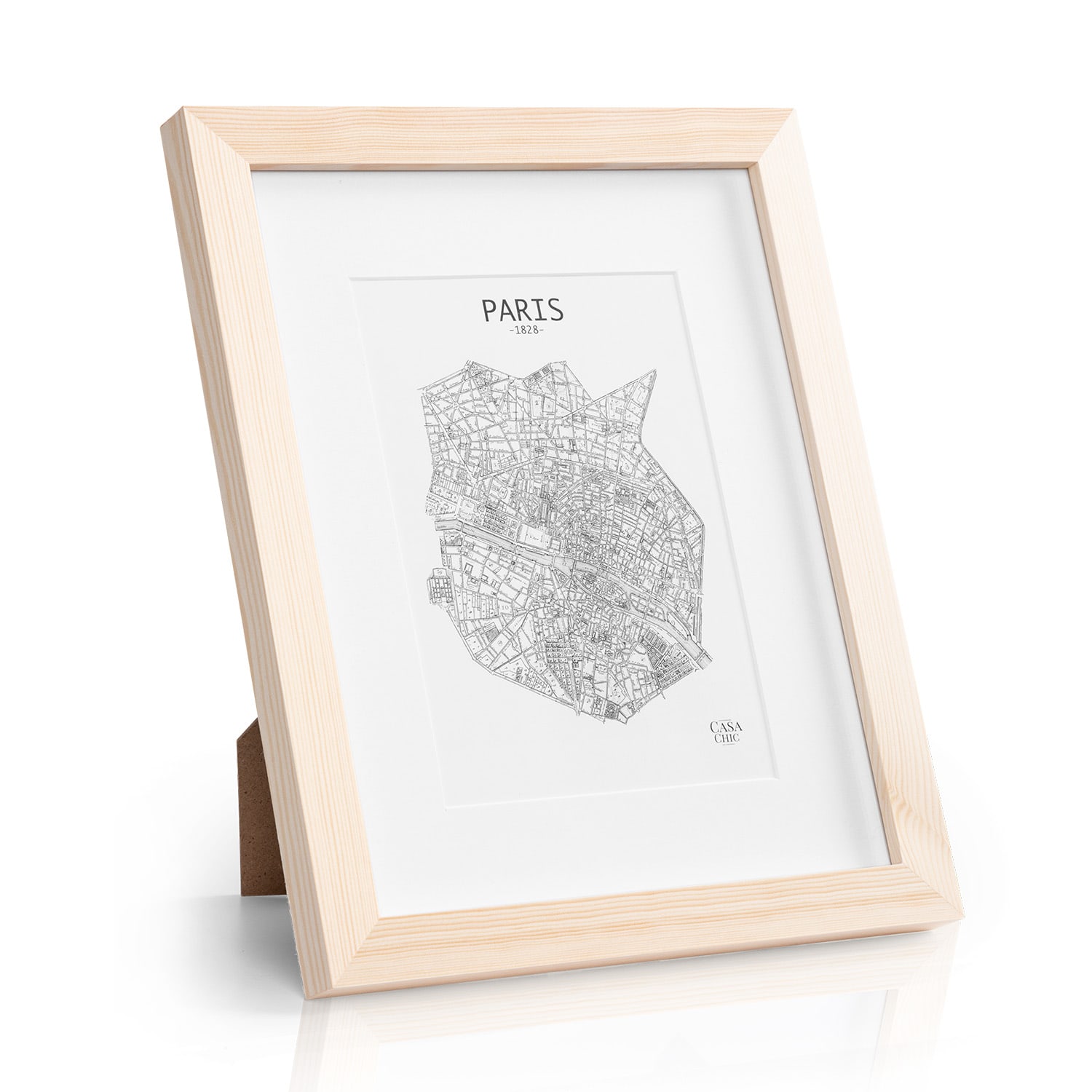 Casa Chic Edinburgh, okvir za slike, pravokutni, fotografije 20 x 25 cm, nosač, pravo drvo