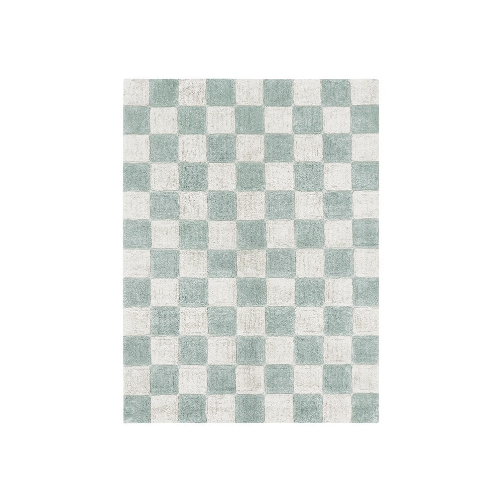Svijetlo plavi/krem periv/ručno rađen pamučan tepih 120x160 cm Kitchen Tiles Blue Sage – Lorena Canals