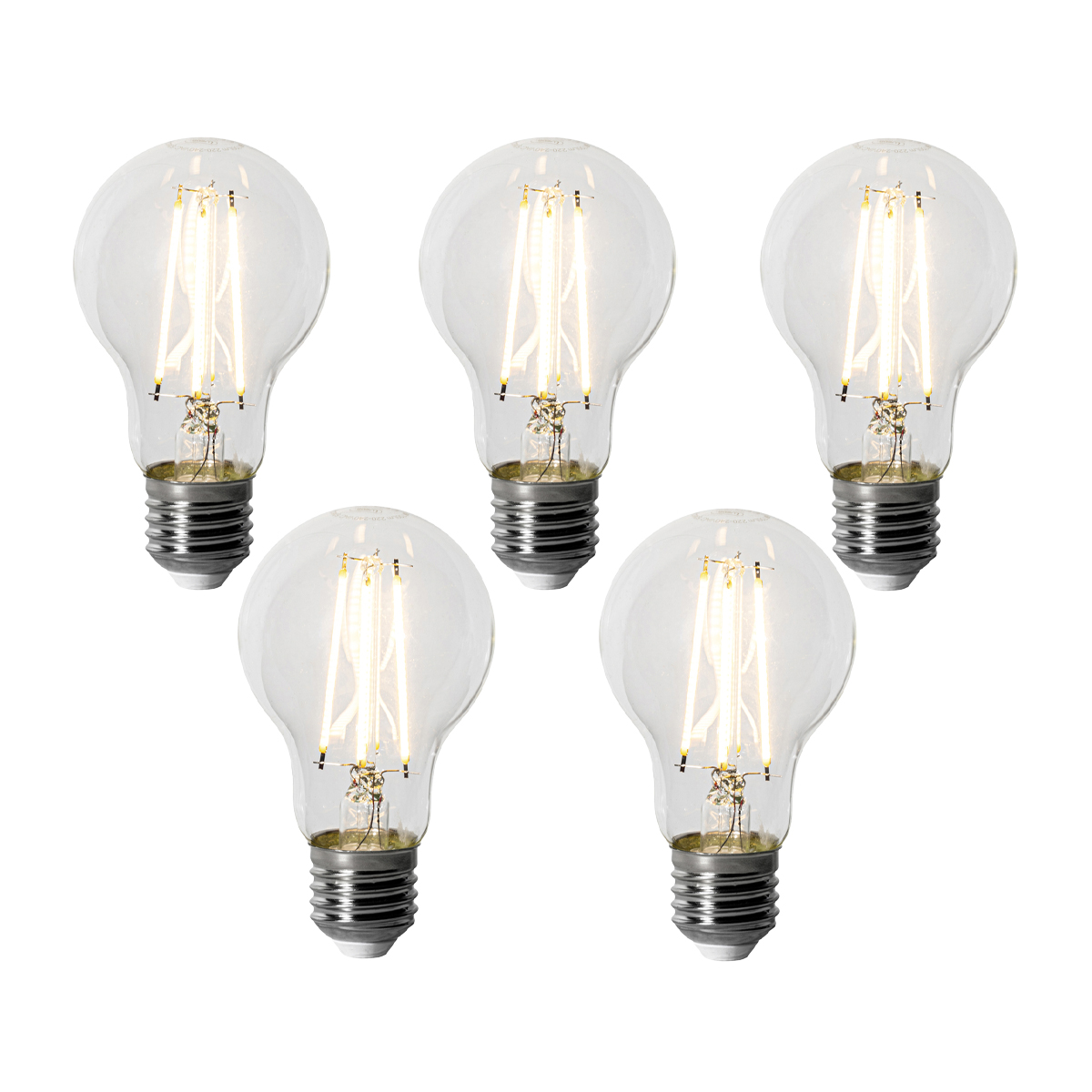 Set od 5 E27 prigušivih LED žarulja A60 6W 500 lm 3000K