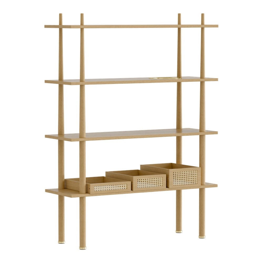 Modularni sustav polica u dekoru hrasta u prirodnoj boji 110x148 cm Stories – UMAGE