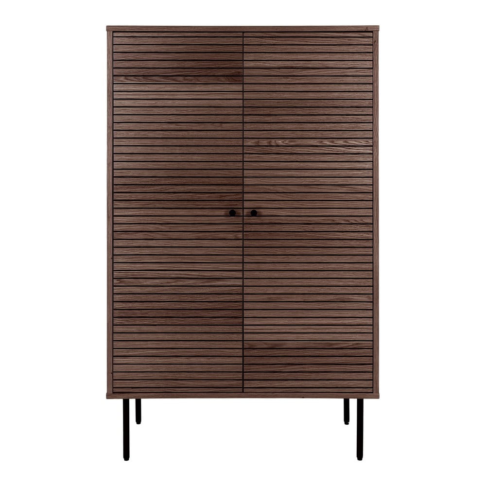 Tamno smeđi ormarić u dekoru hrasta 80x130 cm Kyoto – House Nordic