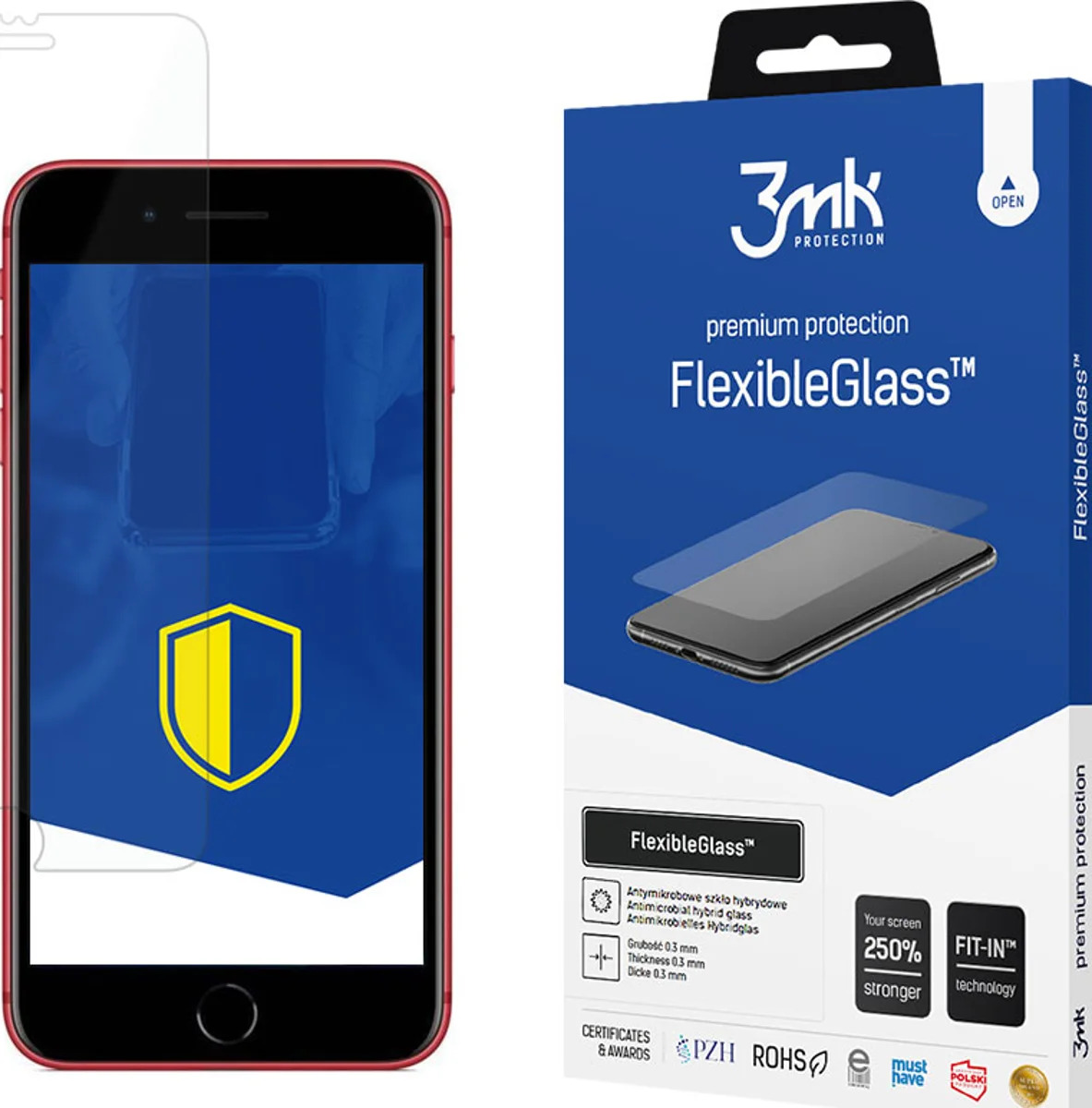 Zaštitno staklo 3MK FlexibleGlass iPhone 8 Plus Hybrid Glass