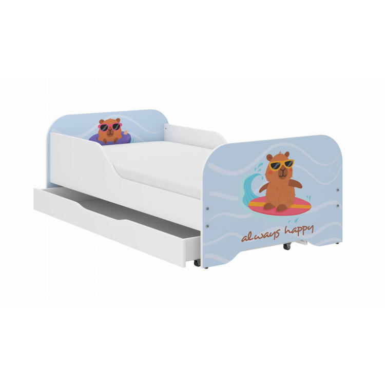 Dječji krevet MIKI s ladicom - 160x80 CAPYBARA NA VUNI