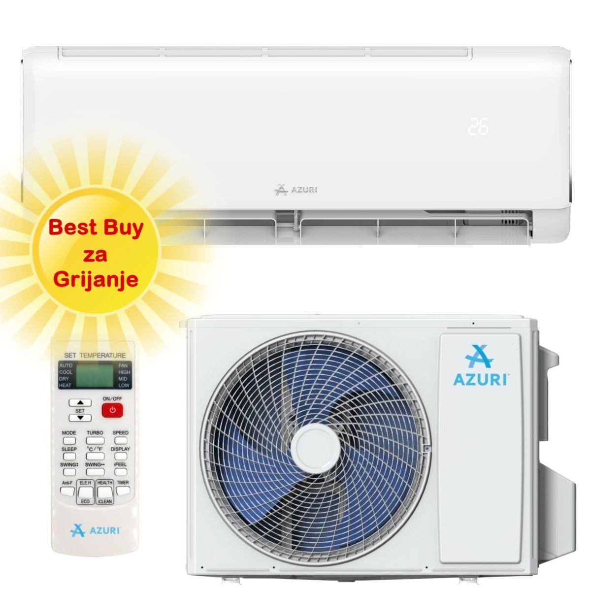 Azuri Klima Uređaj 7,3Kw Azi-Wk70Xa