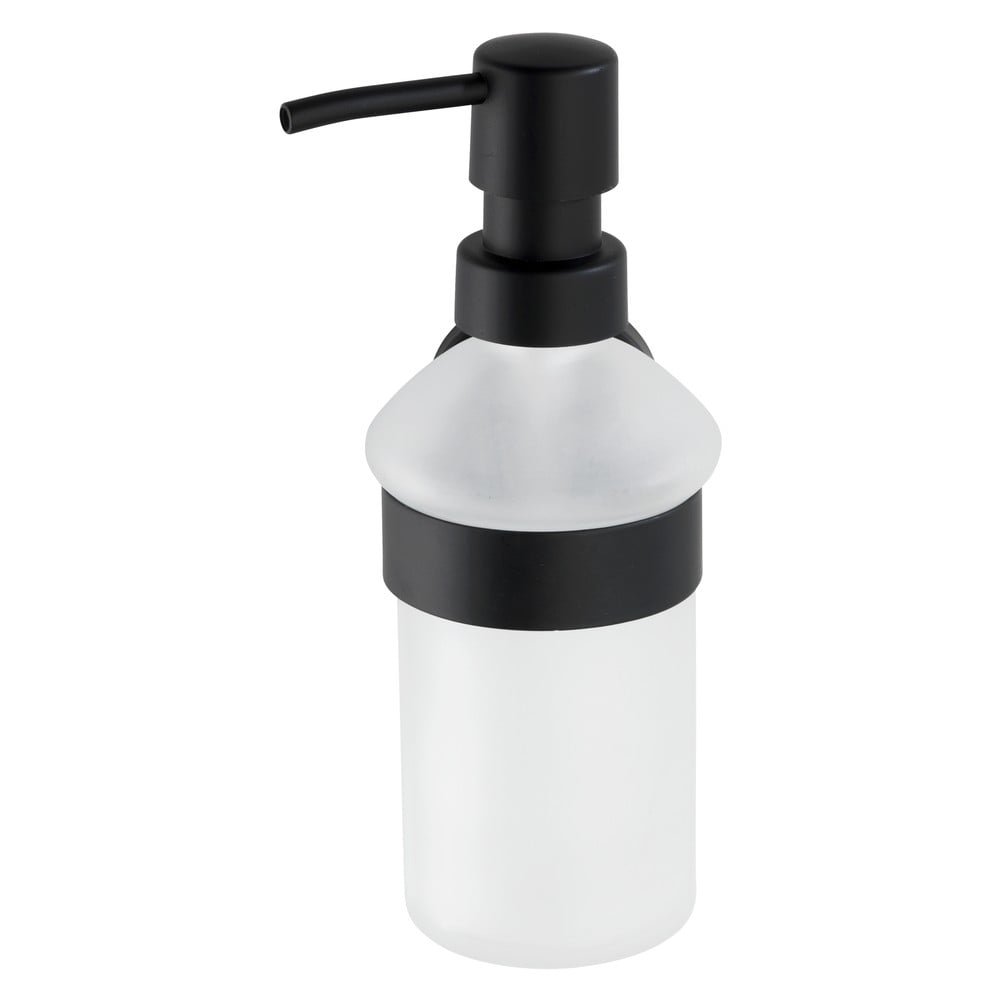 Mat crni stakleni zidni dozator sapuna 200 ml Bosio – Wenko