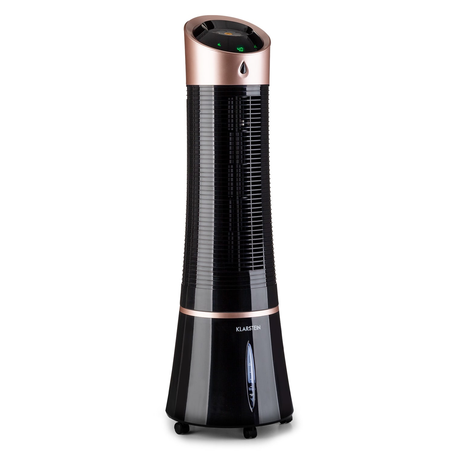 Klarstein Skyscraper Ice, 4 u 1, rashlađivač zraka, ventilator, ovlaživač zraka, pročišćivač zraka, 210 m³ / h, 45 W, oscilacija, daljinski upravljač, prijenosni