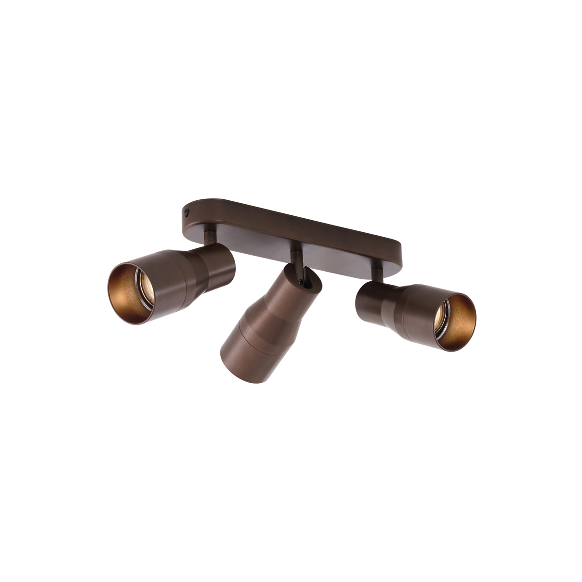 Zaobljeno stropno svjetlo tamno brončano GU10 50 mm 3-svjetlo - Stanley