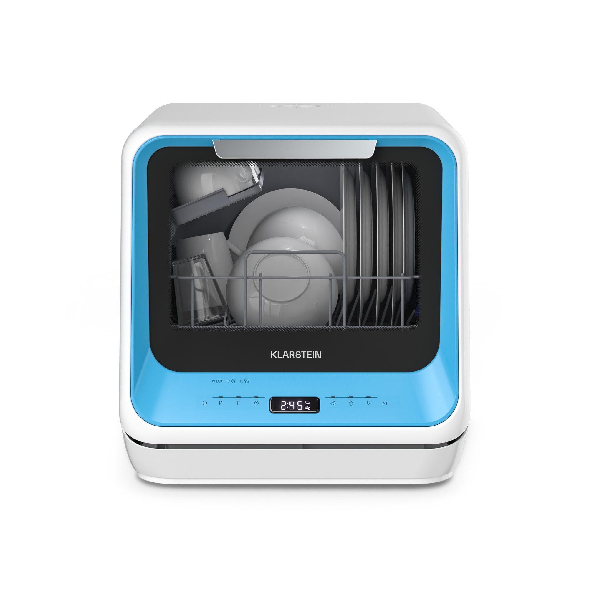 Klarstein Amazonia, Mini perilica posuđa, Kompaktna, 7 programa, Prijenosna