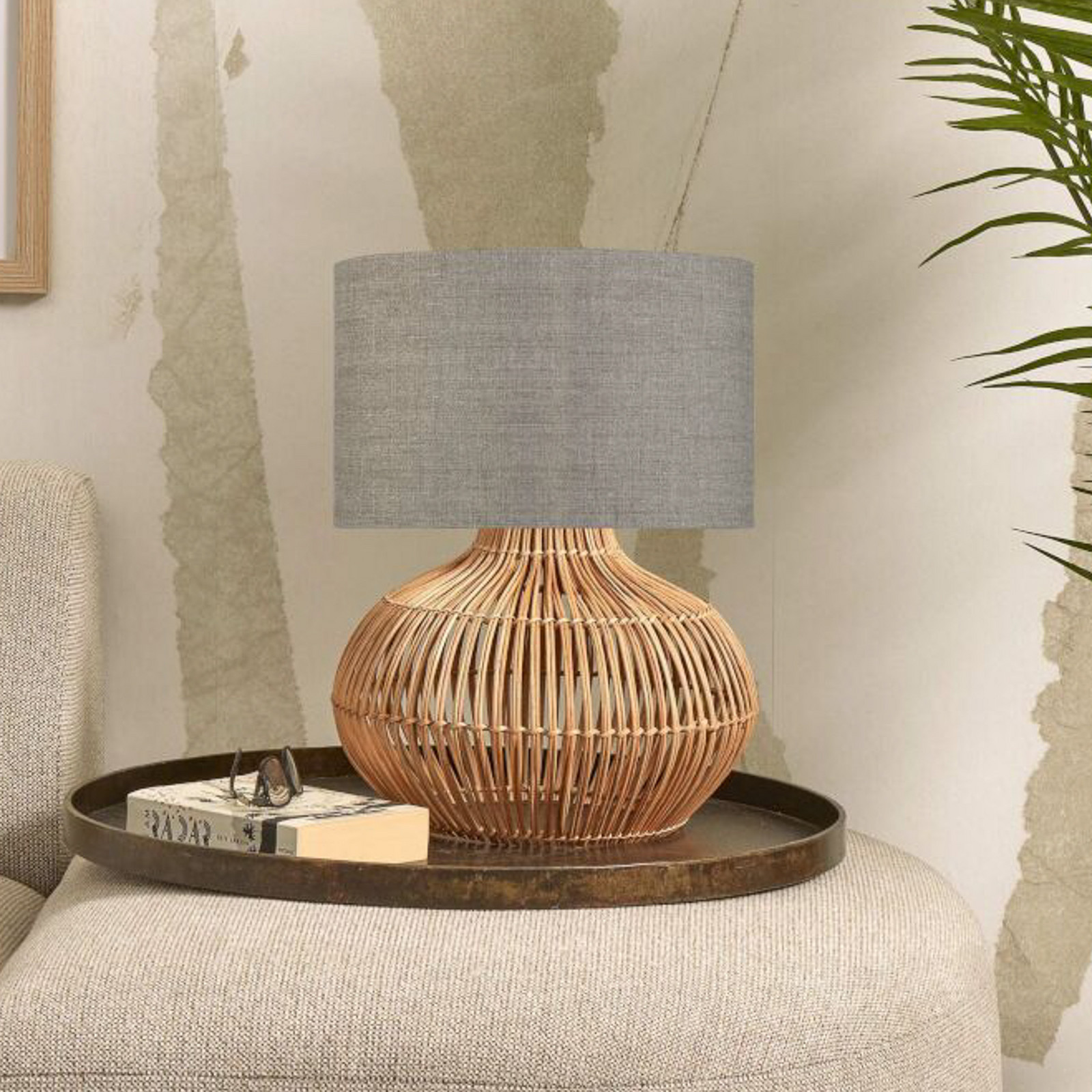 GOOD & MOJO Kalahari stolna lampa 32cm tamno platno