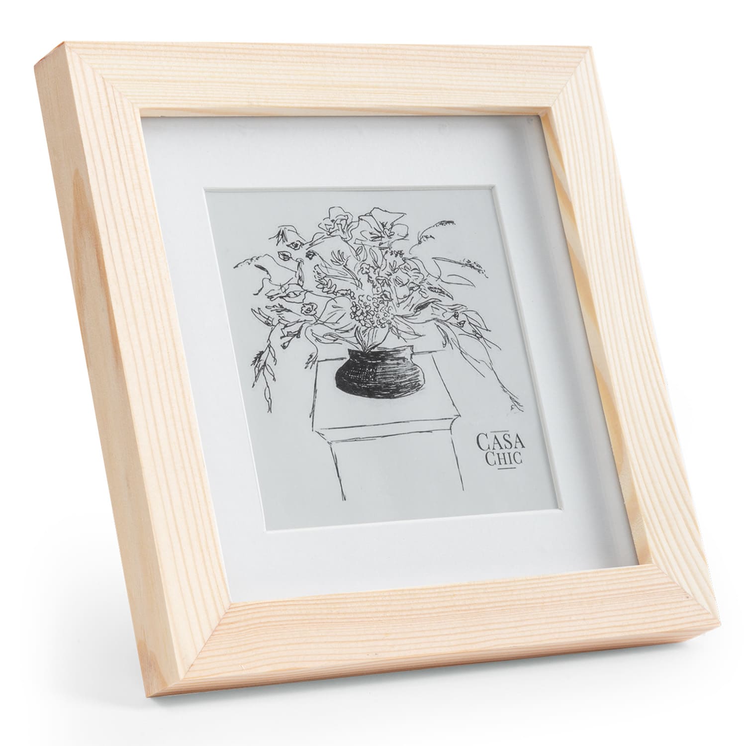 Casa Chic York, okvir za slike, kvadrat, fotografije 15 × 15 cm, nosač, staklo